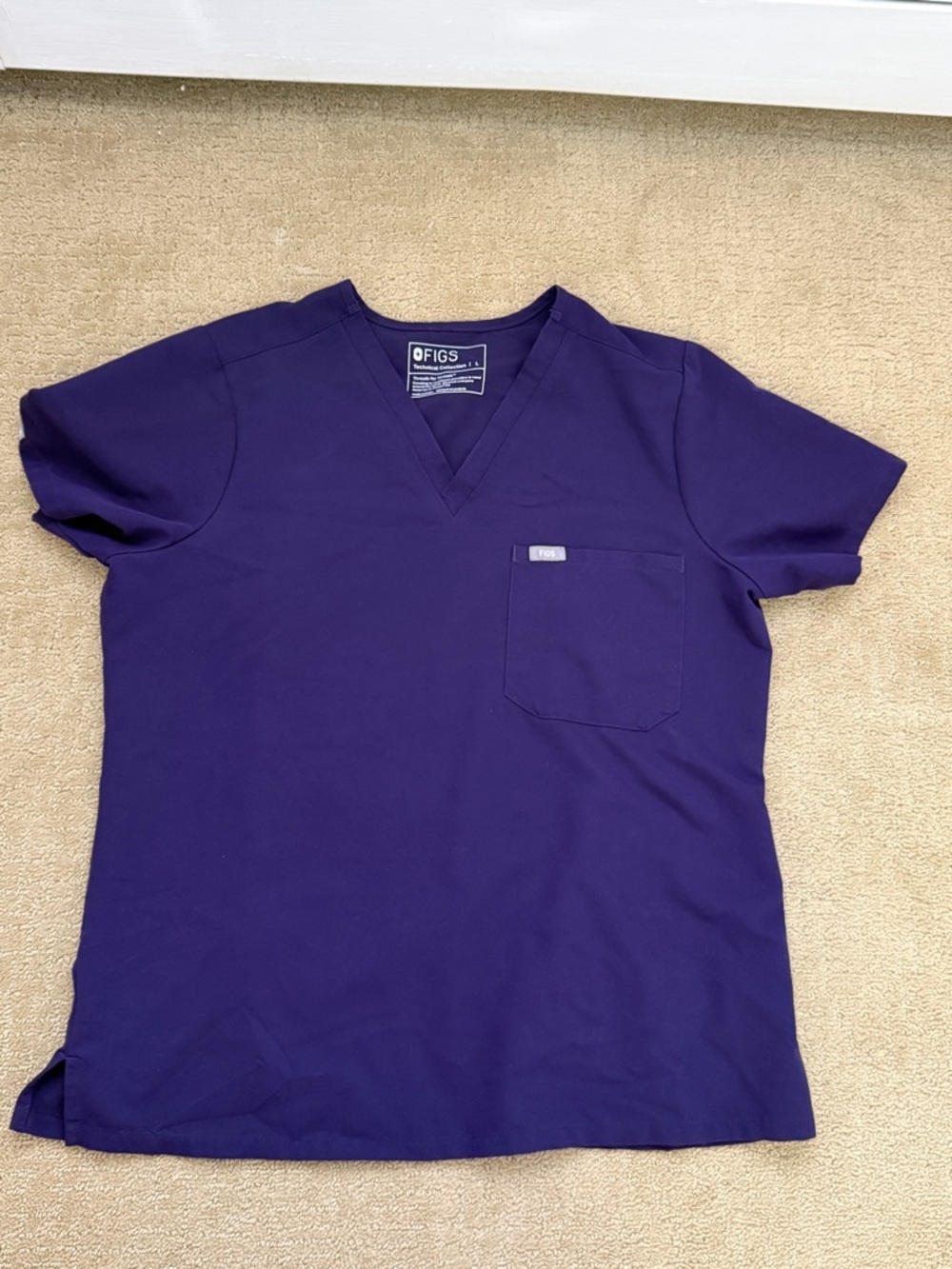 FIGS Digital Grape Scrub Top